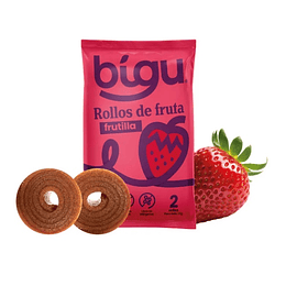 Yico, Rollos de Frutas,  frutilla, 25g,  Marca Bigu snacks