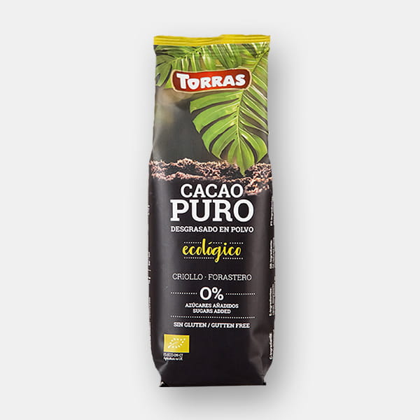 Cacao Puro Desgrasado Ecológico, 150g, Torras