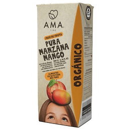 Jugo manzana mango orgánico,  200ml, Marca AMA