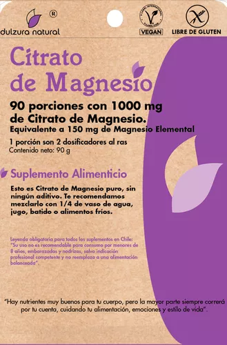 Citrato de Magnesio (90g) Dulzura Natural