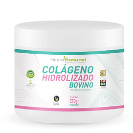 COLÁGENO HIDROLIZADO BOVINO EN POLVO, 270g, HEALTH NATURAL