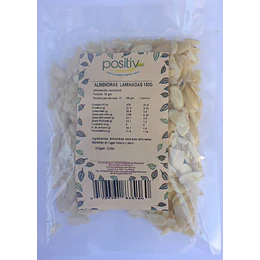 Almendras laminadas sin piel, 100g, Positiv