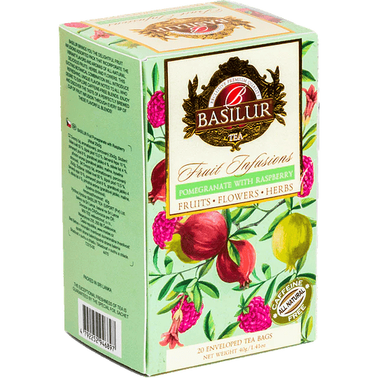 Infusiones de Fruta - Granadas con Frambuesas ,  20 Bolsitas, Basilur