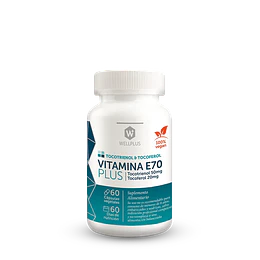 Vitamina E70 Plus, 60 cápsulas, Wellplus
