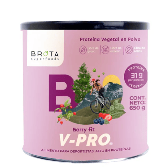 V-PRO Berry Fit, proteina vegetal, 650g ,Brota