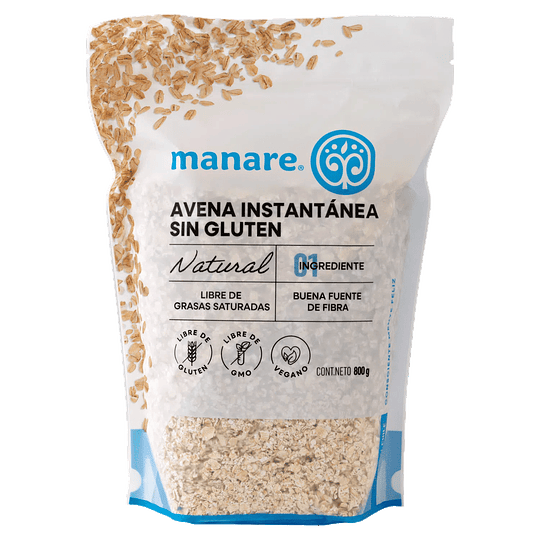 Avena Sin Gluten Instantánea, 800g,  Manare