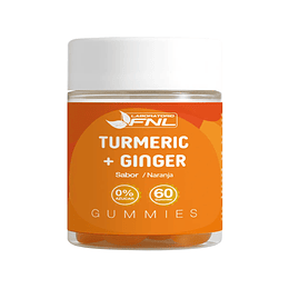 Turmeric + Ginger Gummies, Sabor Naranja, 60 gummies. FNL