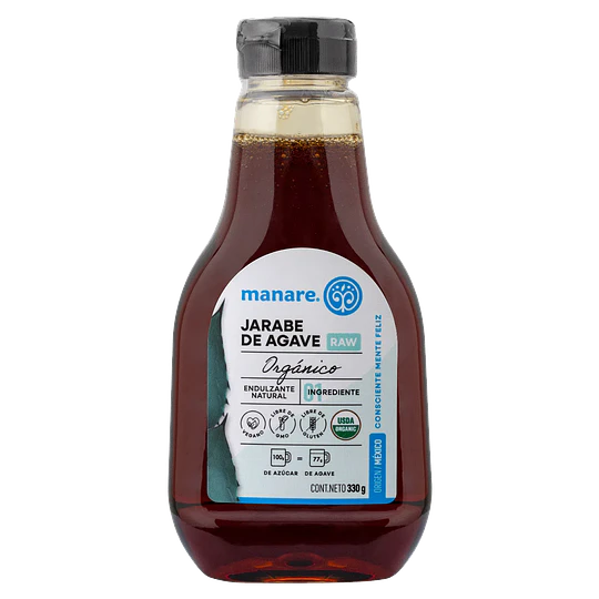 Jarabe de Agave RAW,  Manare 330ml