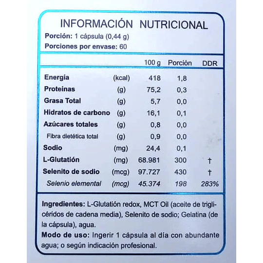 L-Glutatione, 60 cápsulas, FNL
