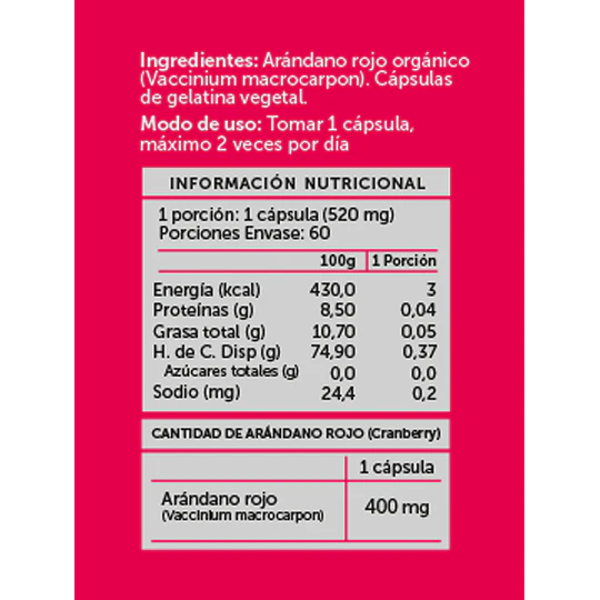 CRANBERRYPLUS 60 cápsulas Wellplus