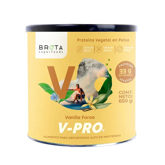 V-PRO Vanilla Force, proteina vegetal, 650g, Brota