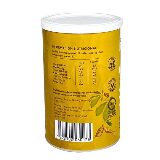 Ginseng, en polvo,  80g, Brota
