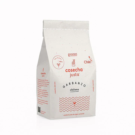 Garbanzo con piel chileno 600g, sin gluten, cosecha justa