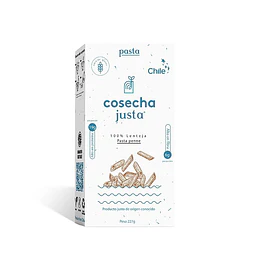 Pasta penne lenteja, 227g, sin gluten, cosecha justa 