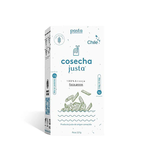 Pasta penne arveja, 227g, sin gluten, cosecha justa 