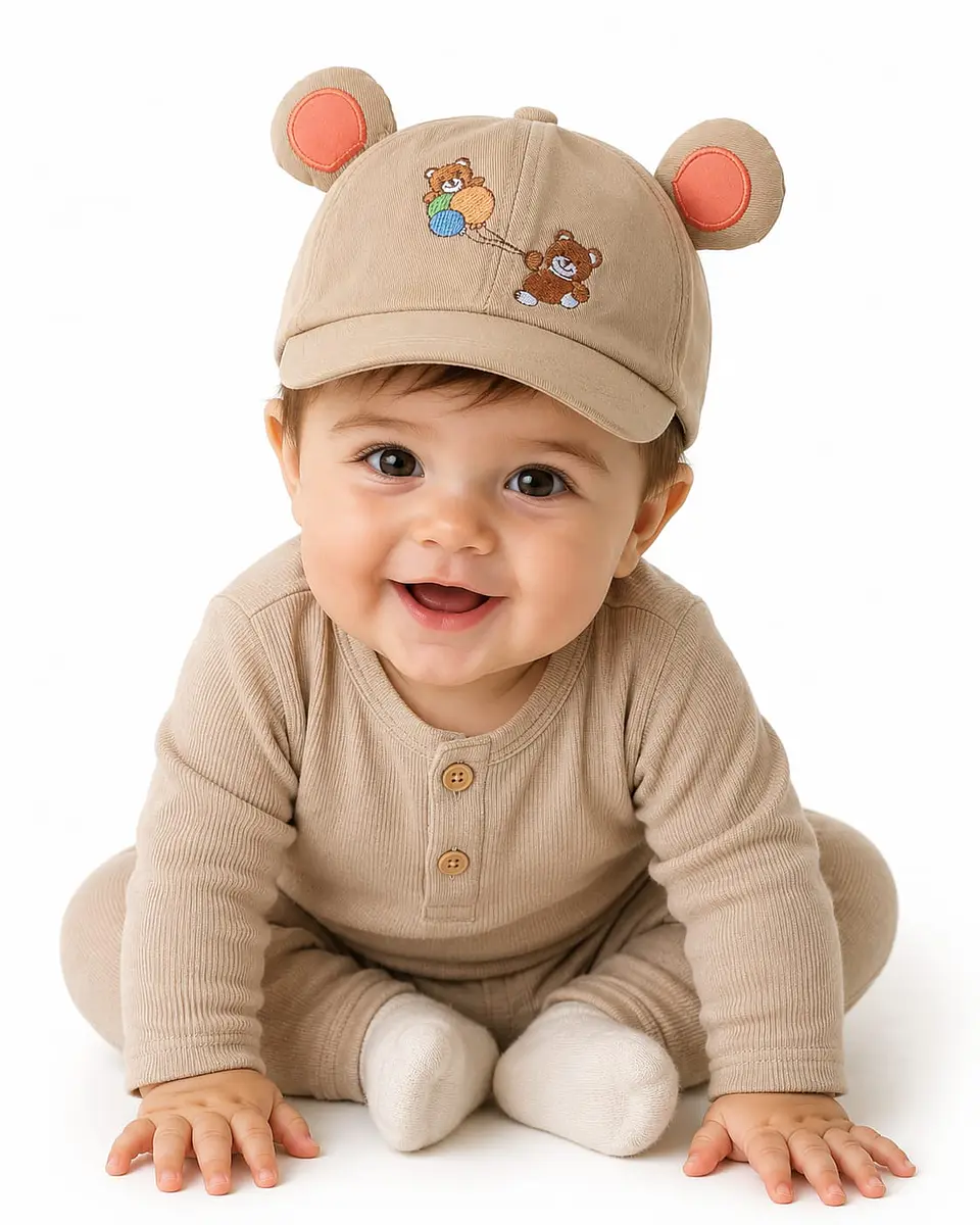 Gorrito Bebé Osito Marron 1