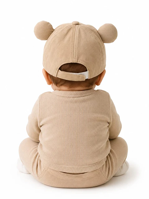 Gorrito Bebé Osito Marron