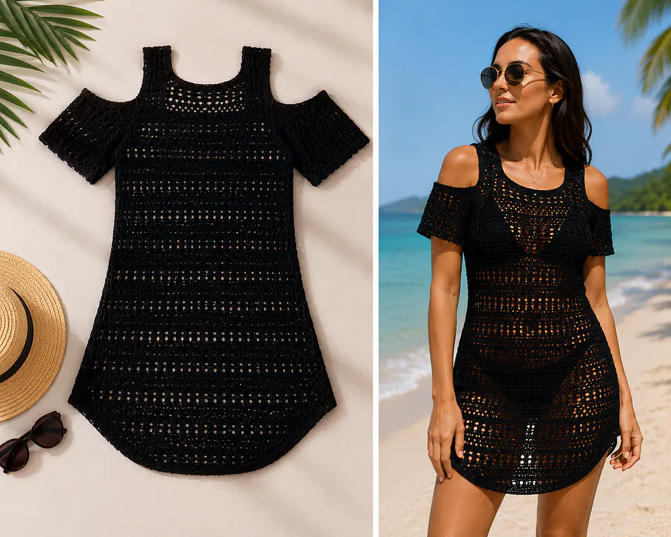 Vestido Playero a Crochet  1