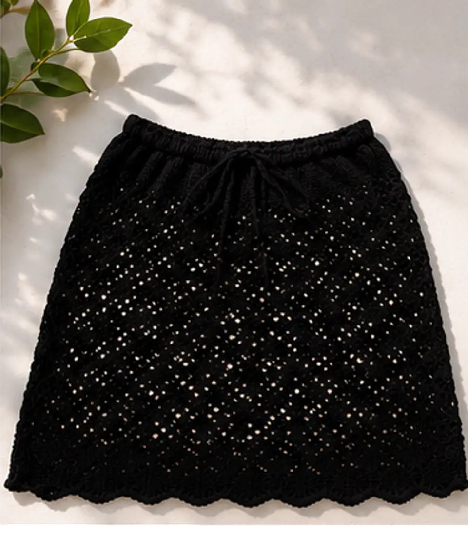 Falda Crochet con Borde Ovalado  5