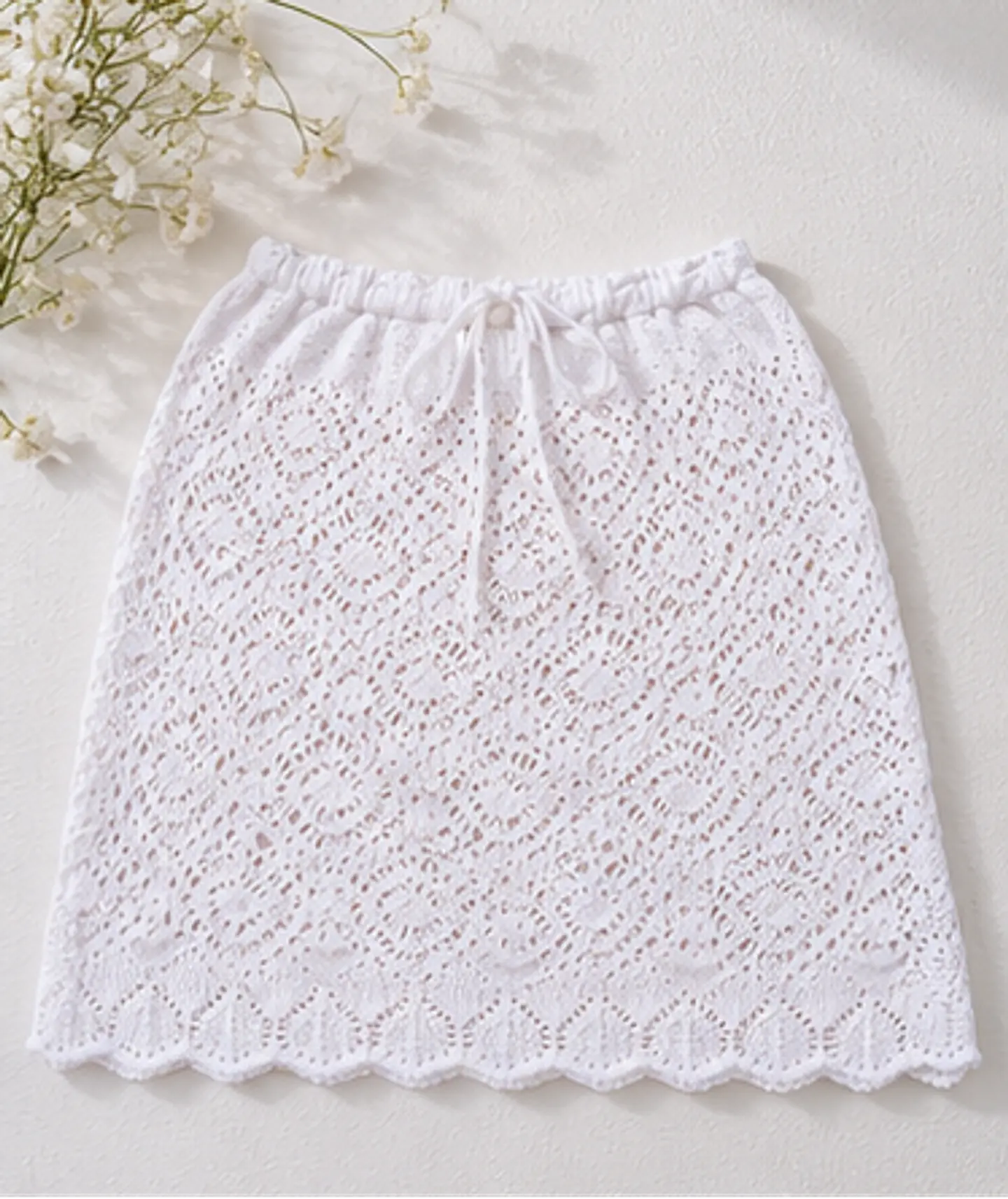 Falda Crochet con Borde Ovalado  3