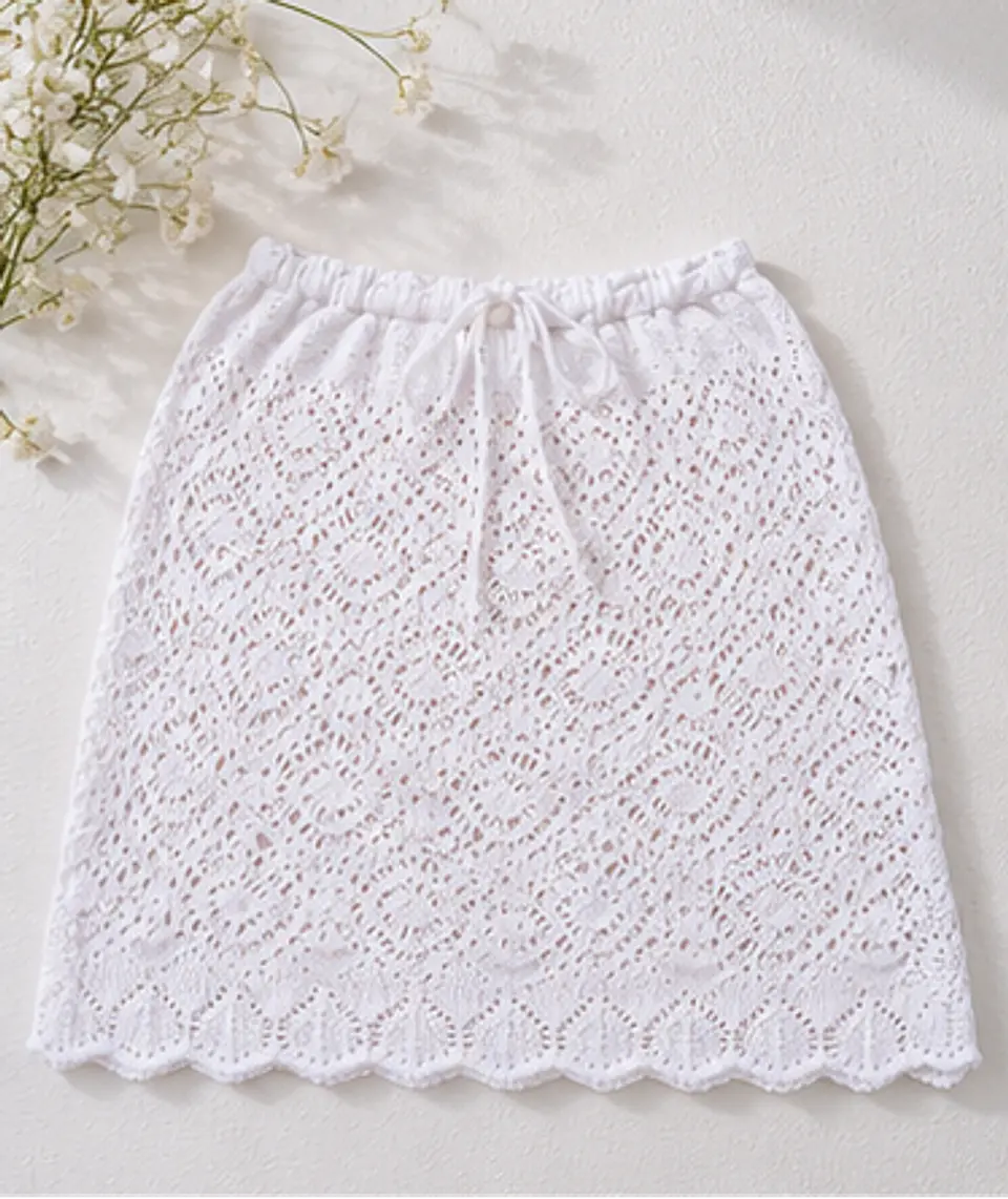 Falda Crochet con Borde Ovalado  3