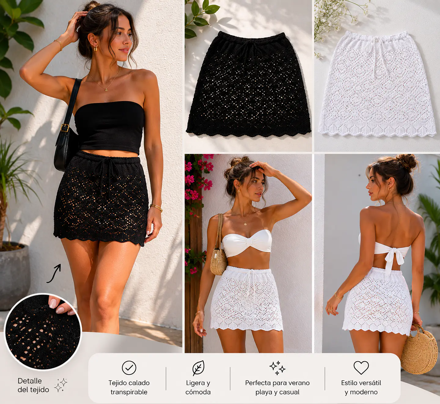Falda Crochet con Borde Ovalado  1