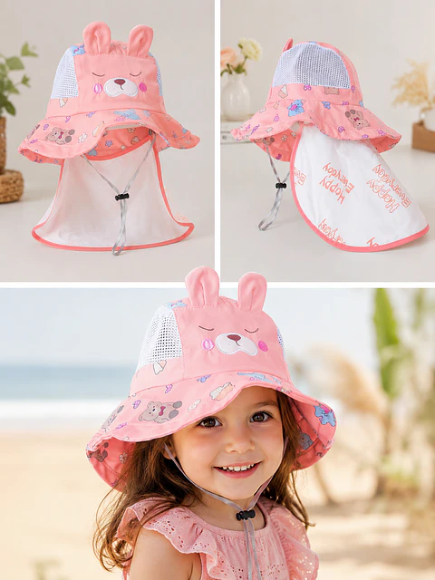 Sombrero de Conejita con Tapa Cuello 2 en 1
