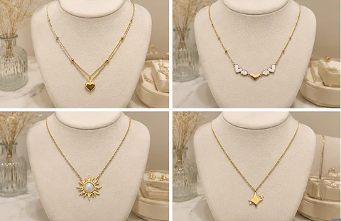Collares con Dije Dorado
