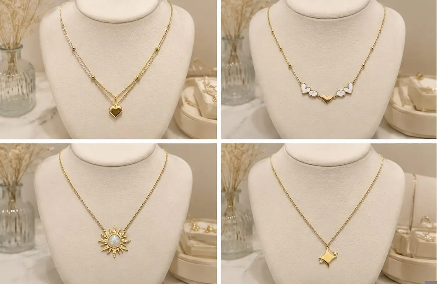 Collares con Dije Dorado 2
