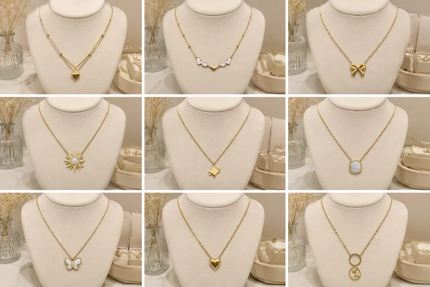 Collares con Dije Dorado 5
