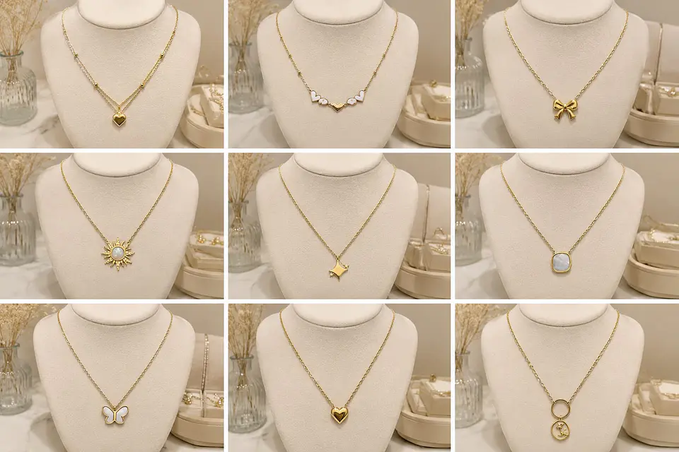 Collares con Dije Dorado 5