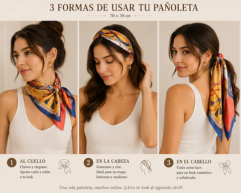 Pañoletas 70x70 Satinadas