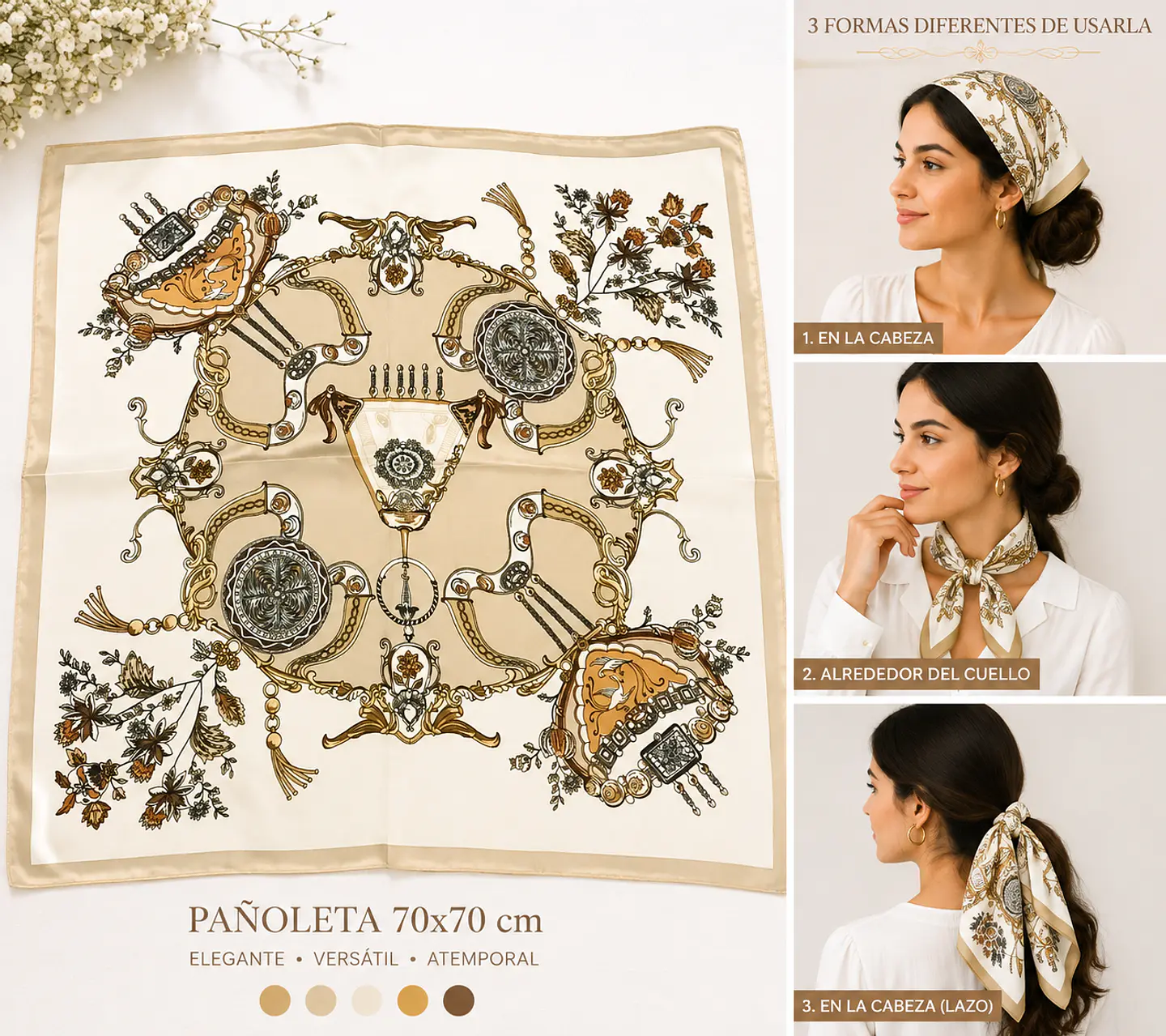 Pañoletas 70x70 Satinadas 1