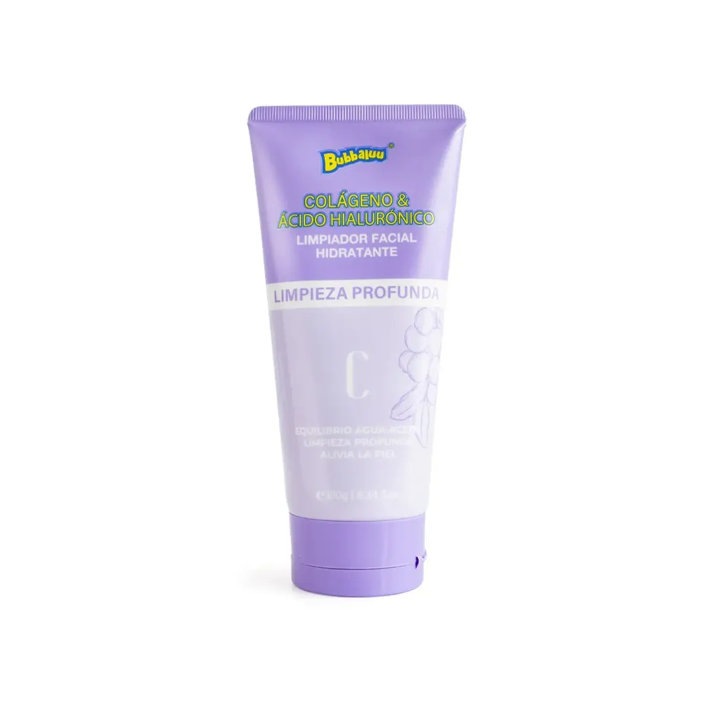Limpiador facial colágeno y acido hialuronico Bubbaluu 100g 1