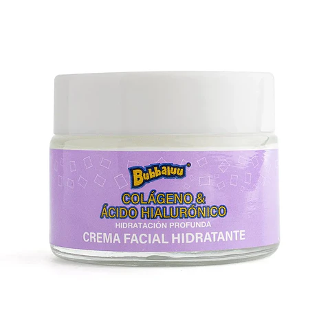 Crema facial hidratante colágeno y ácido hialurónico Bubbaluu 