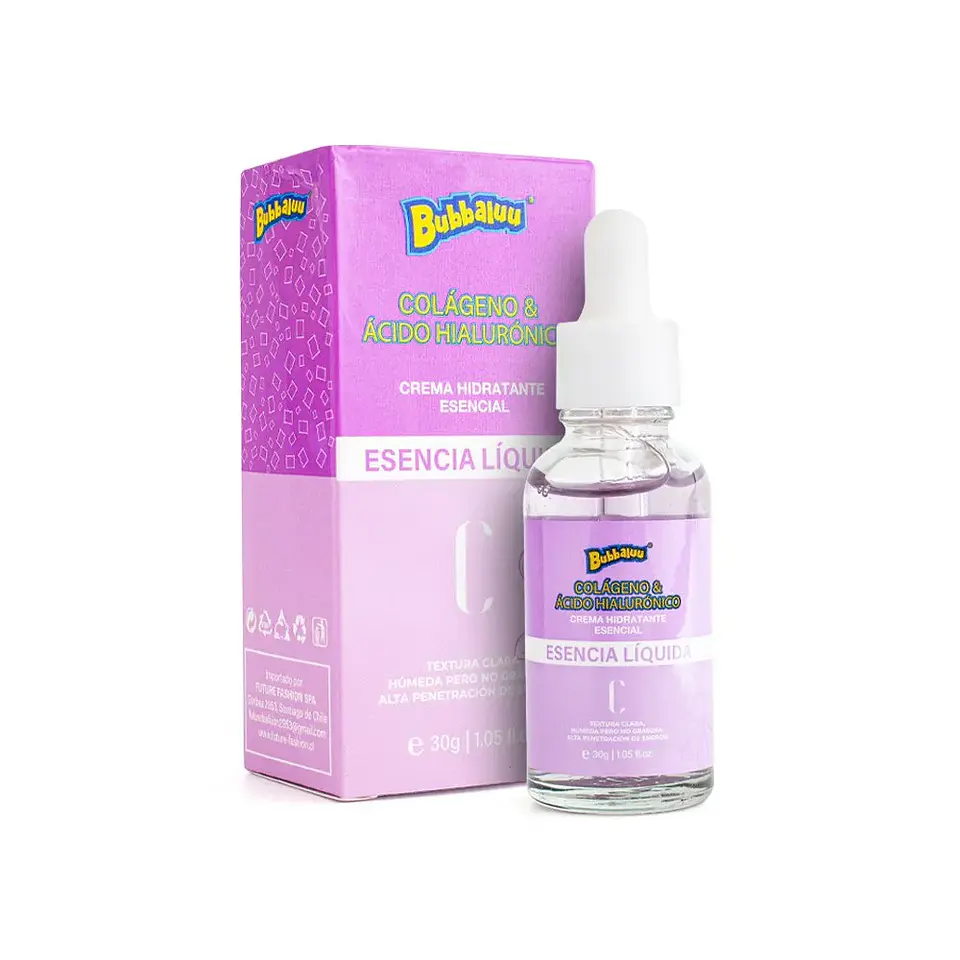 Serum esencia liquida colágeno y ácido hialuronico Bubbaluu 30g   1