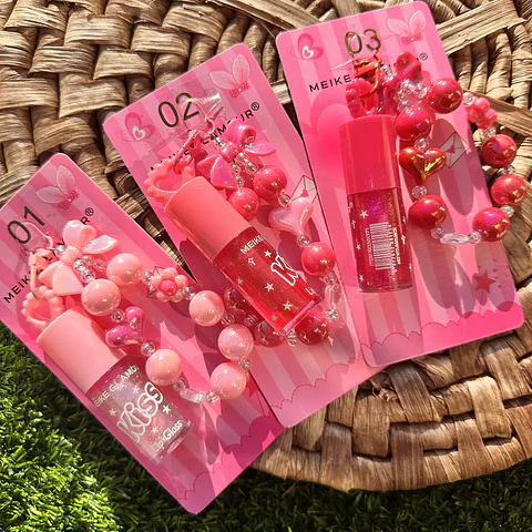 Lip Gloss llavero pink 