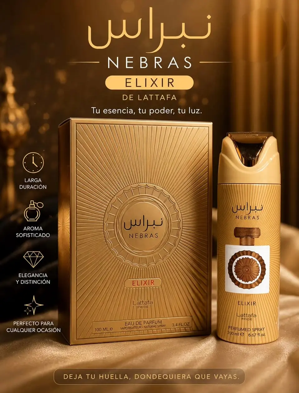 Perfume Árabe Corporal en Spray Lataffa - elixir 2