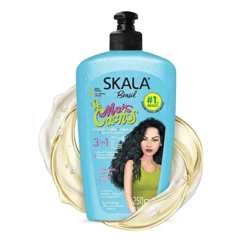 Crema Para Peinar Skala 3 En 1 Mais Cachos 250 G 1