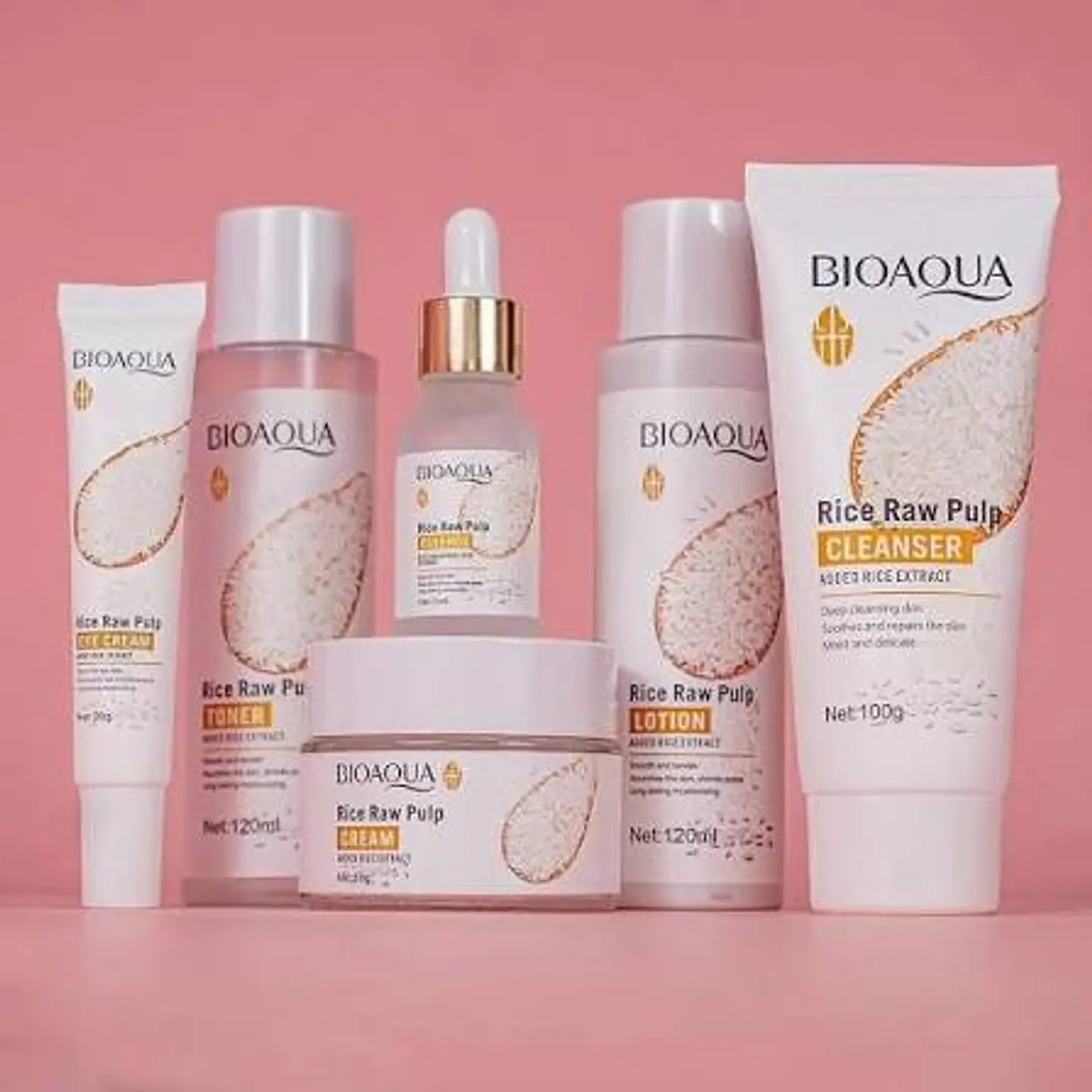 Kit de skincare de arroz Bioaqua 1
