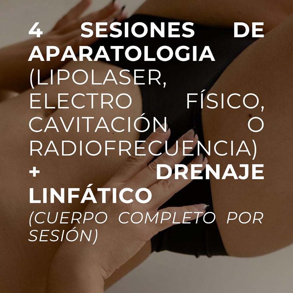 4 Sesiones  Reductivas, Reafirmante o Celulitis
