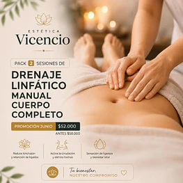 Promoción 2 Sesiones Drenaje Linfático Manual