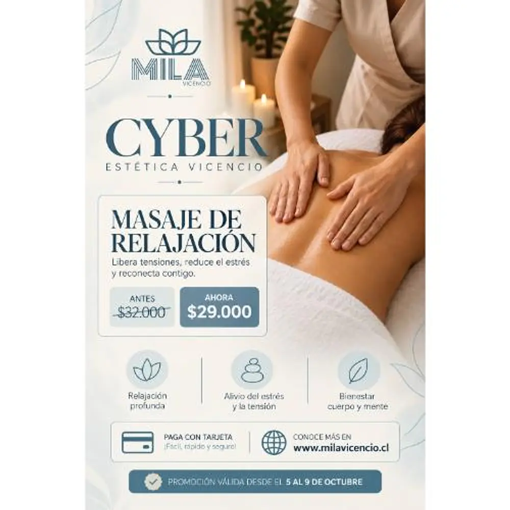 Masaje de Relajación Cyber Solo para Ellas