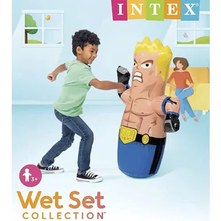 Golpeador Muñeco Porfiado Boxeador Luchador Intex  1