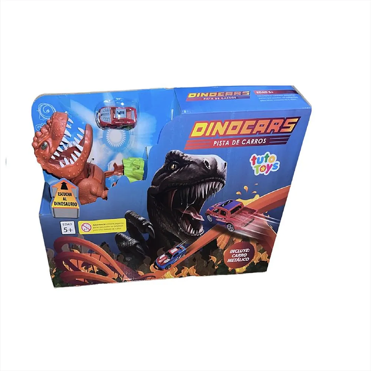 Pista Dinosaurios Lanza carros Niños  3