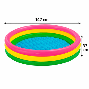 Piscina Inflable Redonda 3 Aros Intex 147cm 