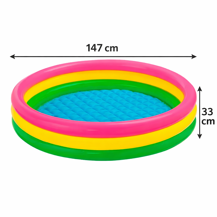 Piscina Inflable Redonda 3 Aros Intex 147cm  1
