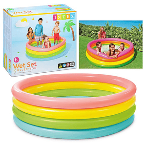 Piscina Inflable Redonda 4 Aros Intex 168 cm  Niños 