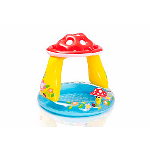 Piscina Inflable Redonda Techo Hongo Intex Niños 
