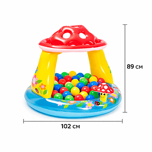 Piscina Inflable Redonda Techo Hongo Intex Niños 